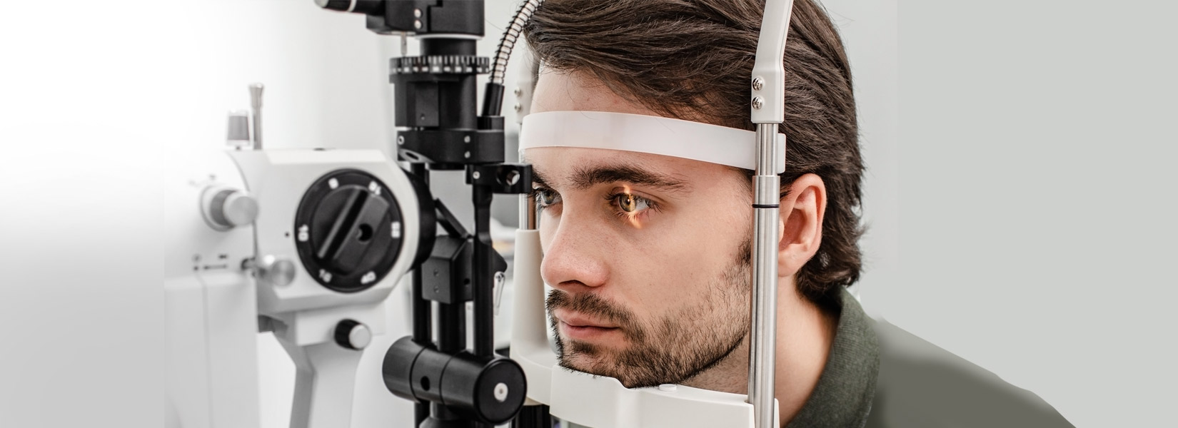 young man during eye exam in Gainesville